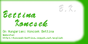 bettina koncsek business card
